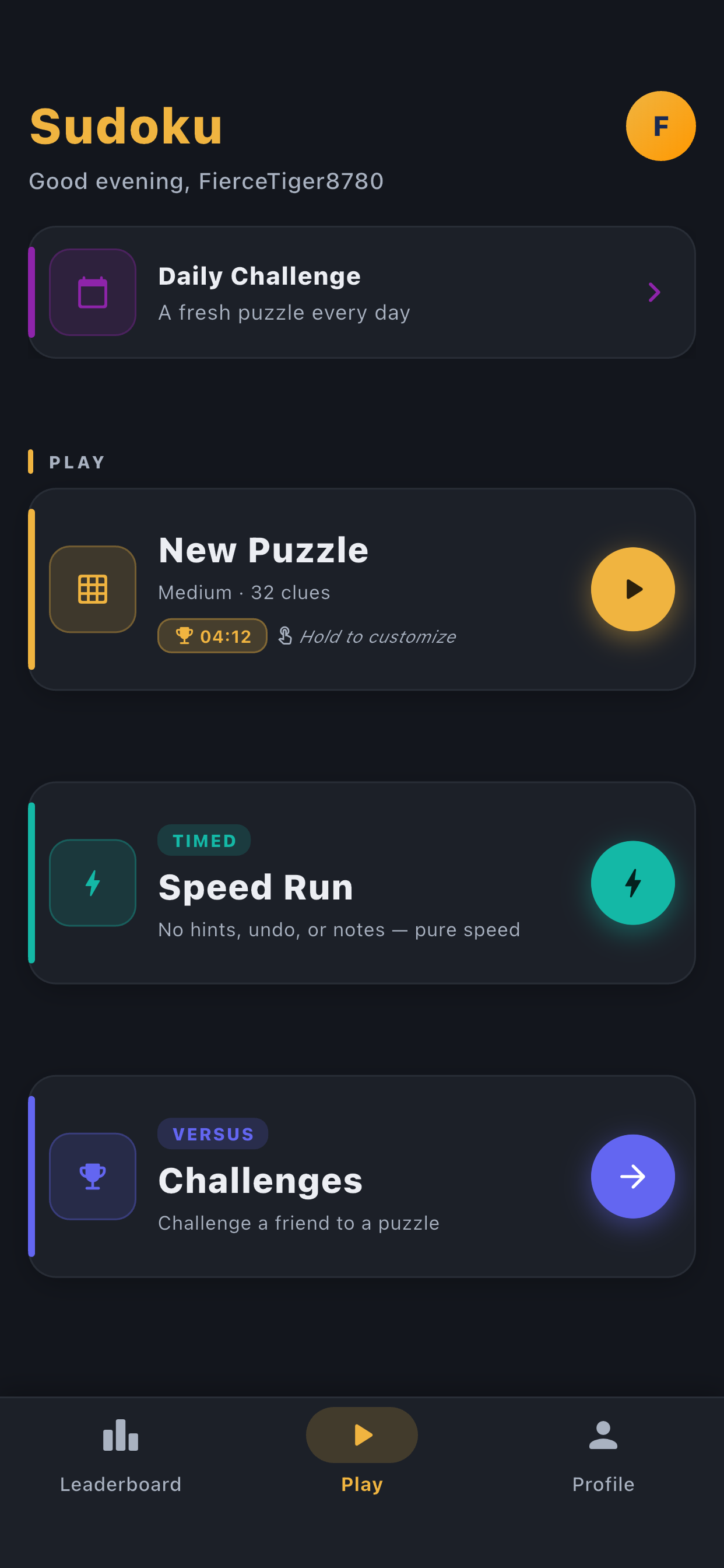 Pocket Sudoku home hub